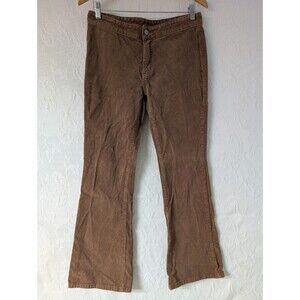 John Galt Womens Medium Brown Corduroy Pants Y2K Boot Cut Mid Rise Flare Twee